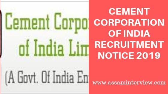 Cement Corporation Of India Recruitment Notice 2019